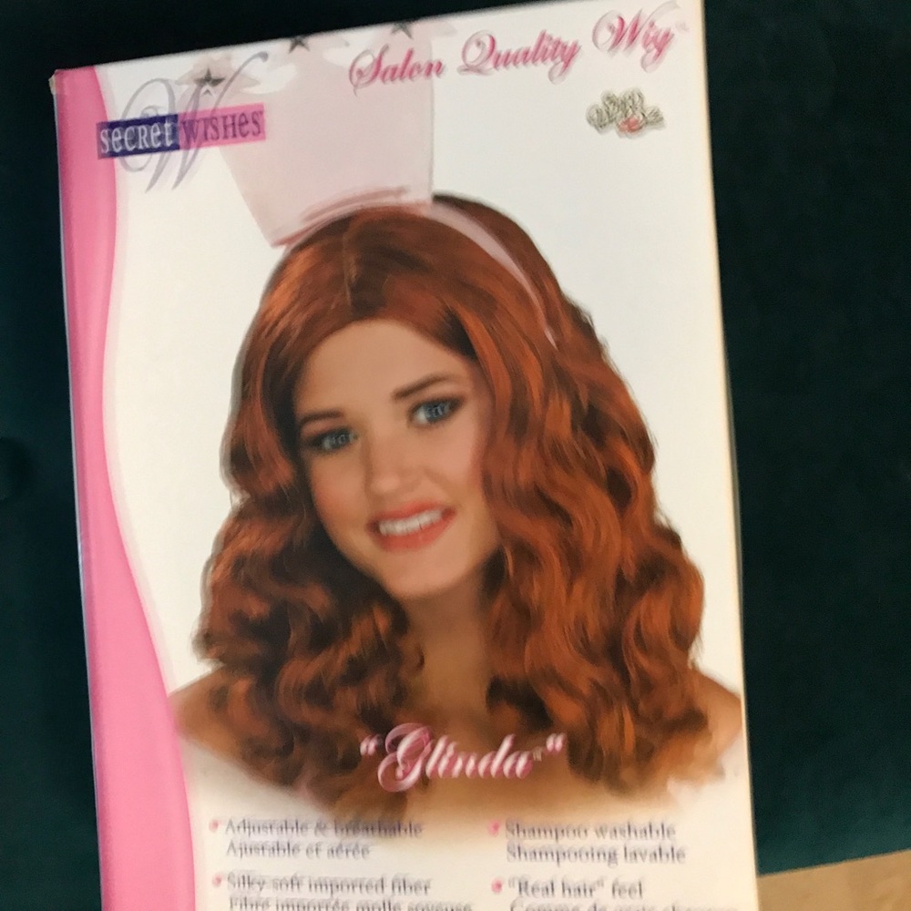 Glinda red curly wig